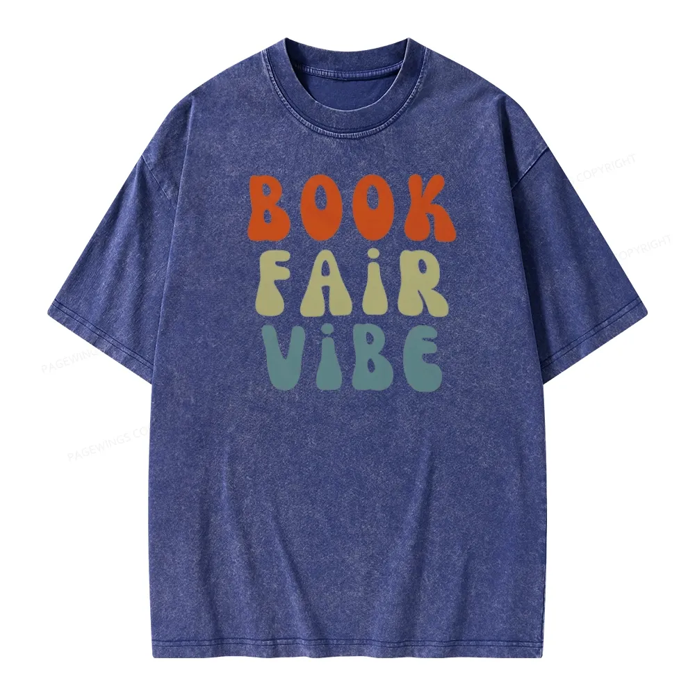 Pagewings Book Fair Vibe Unisex Washed T-shirt