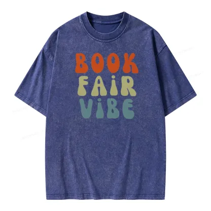 Pagewings Book Fair Vibe Unisex Washed T-shirt