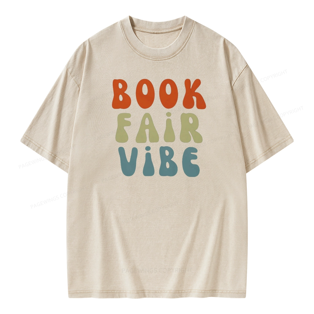 Pagewings Book Fair Vibe Unisex Washed T-shirt