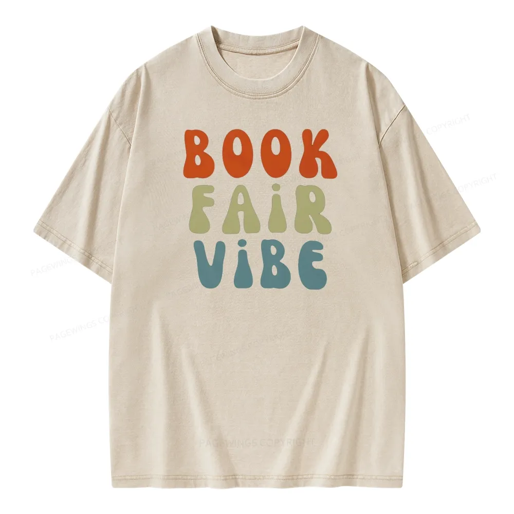 Pagewings Book Fair Vibe Unisex Washed T-shirt