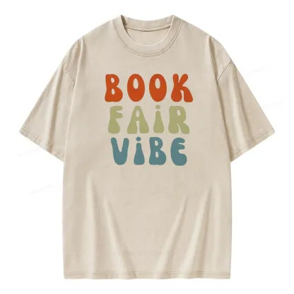 Pagewings Book Fair Vibe Unisex Washed T-shirt