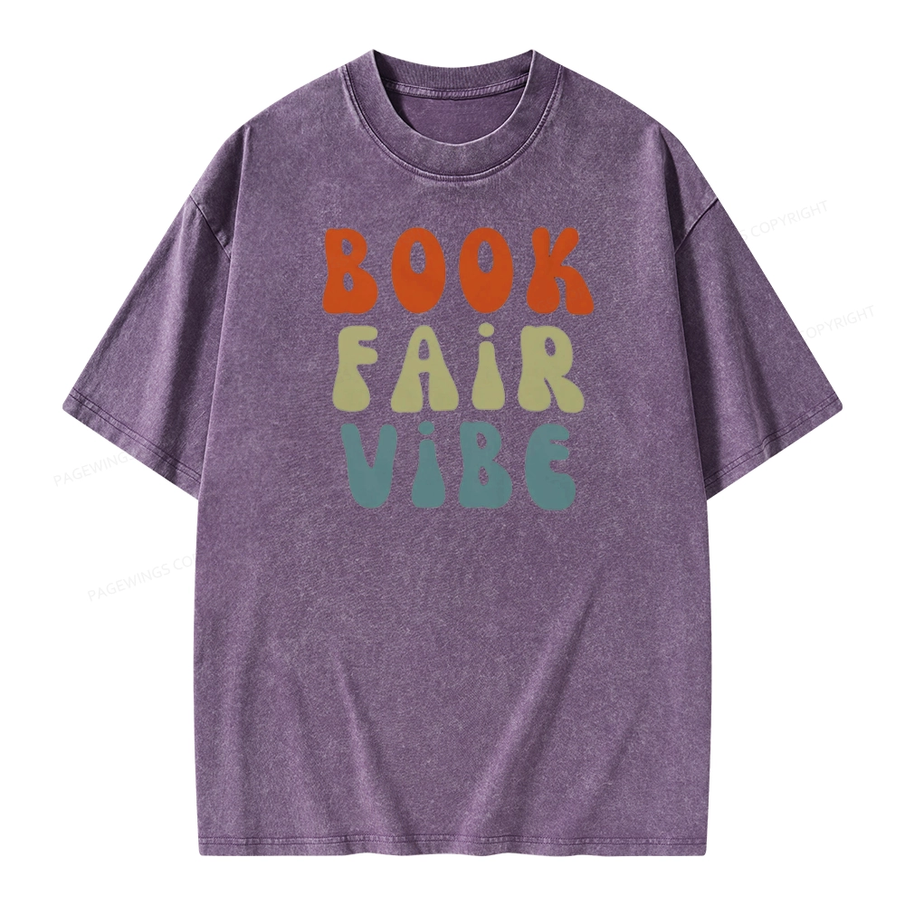 Pagewings Book Fair Vibe Unisex Washed T-shirt