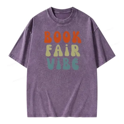 Pagewings Book Fair Vibe Unisex Washed T-shirt