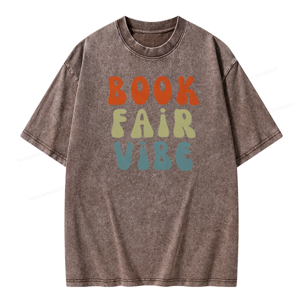 Pagewings Book Fair Vibe Unisex Washed T-shirt