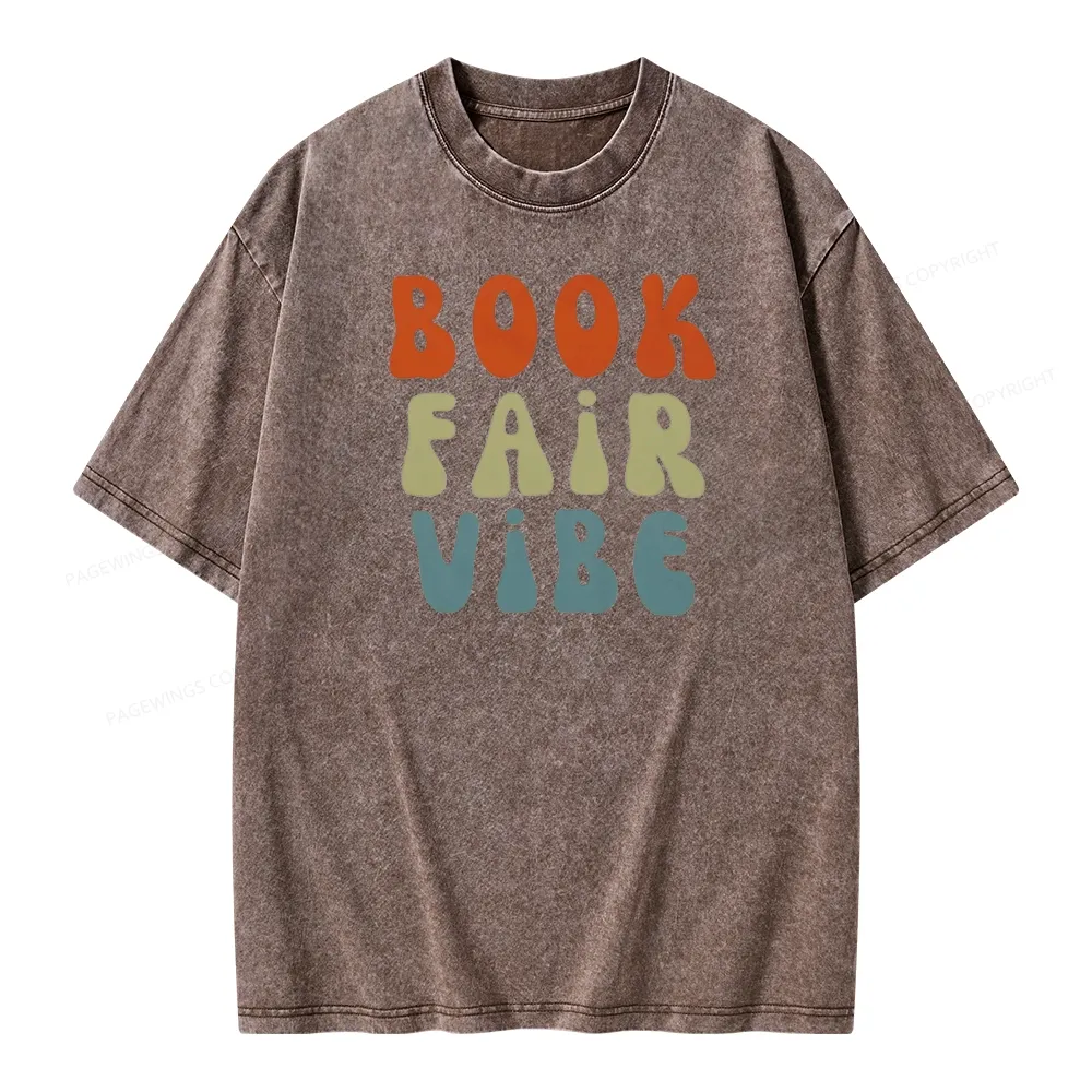 Pagewings Book Fair Vibe Unisex Washed T-shirt