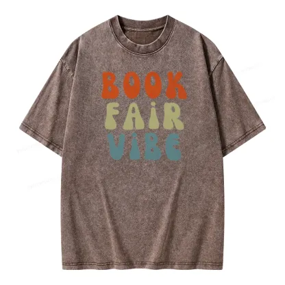 Pagewings Book Fair Vibe Unisex Washed T-shirt