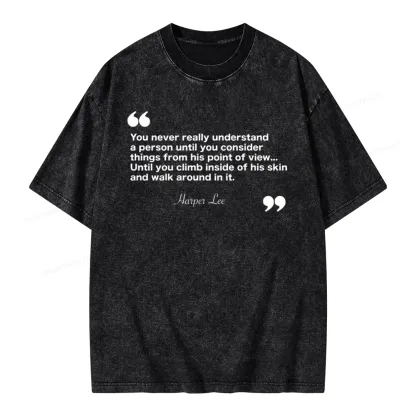 Pagewings You Never Really Understand A Person Unisex Washed T-shirt