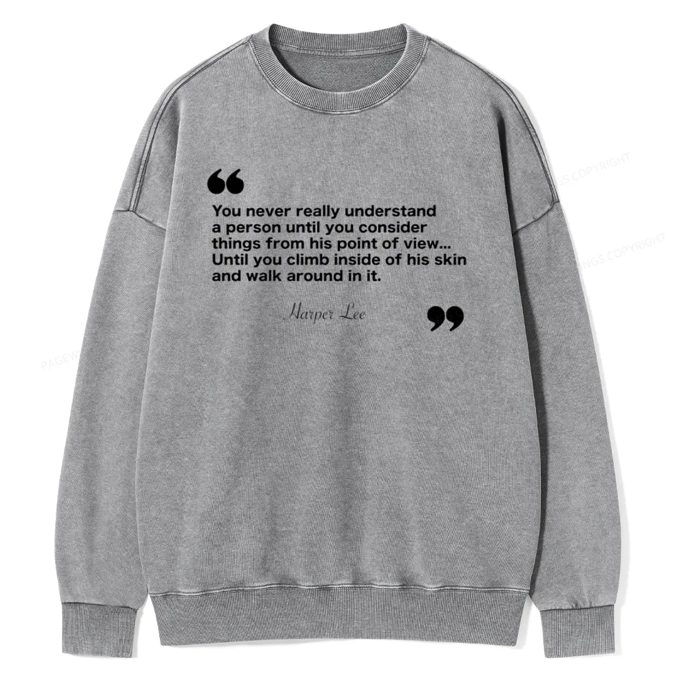 Pagewings To Kill a Mockingbird Unisex Washed Sweatshirt