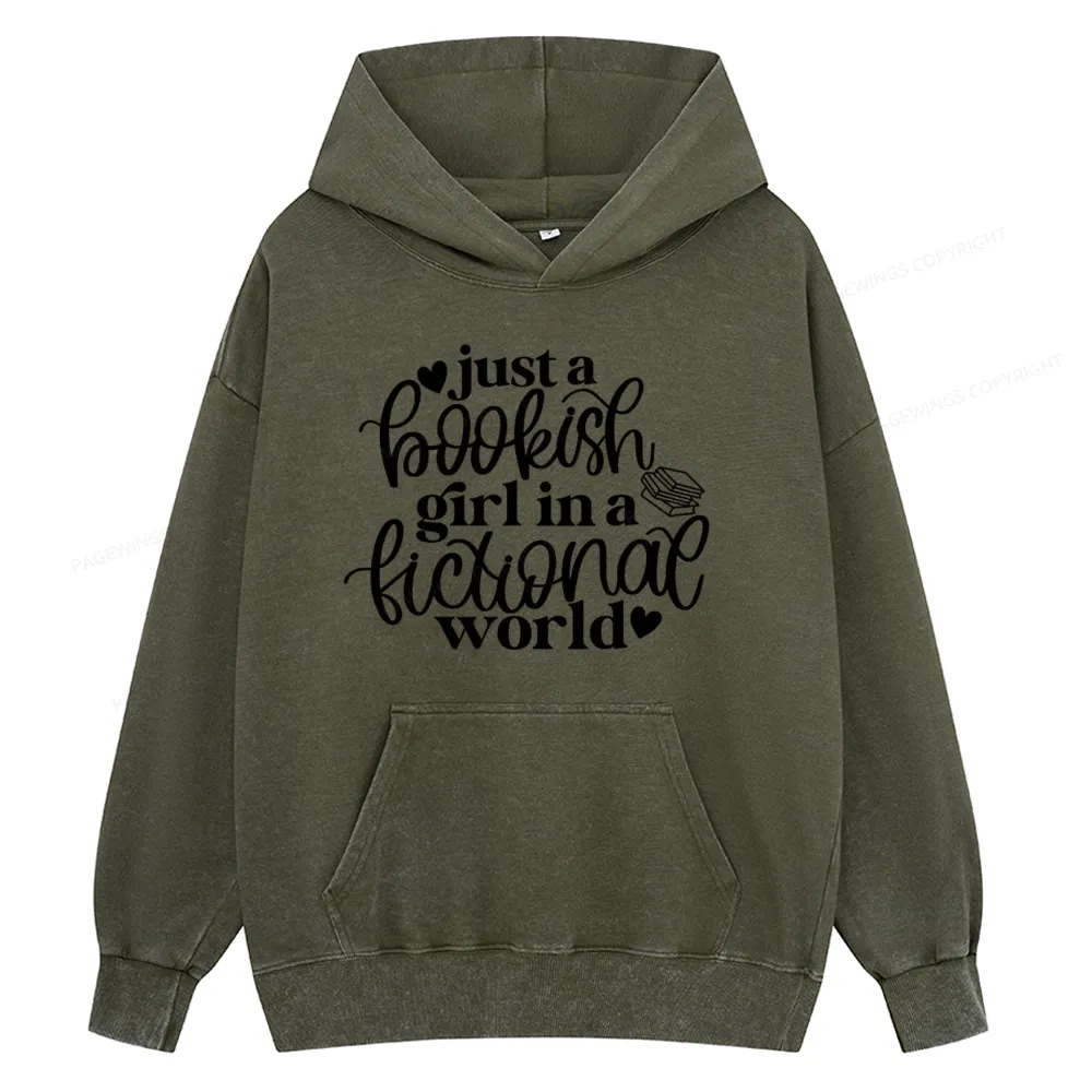 [Copy]Pagewings I Like Books Reading And Maybe Three People Unisex Washed Hoodie
