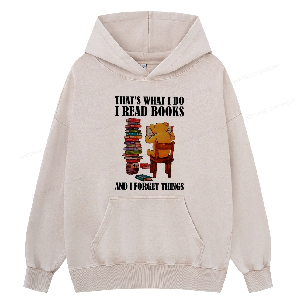 Pagewings That's What I Do I Read Books Unisex Washed Hoodie