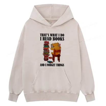 Pagewings That's What I Do I Read Books Unisex Washed Hoodie