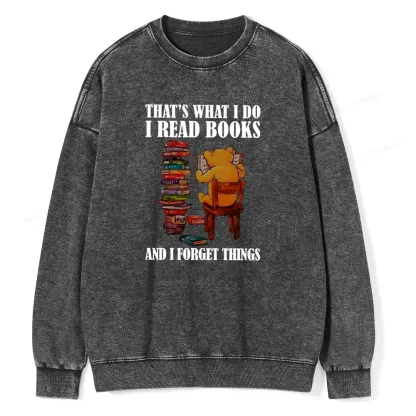 Pagewings That's What I Do I Read Books Unisex Washed Sweatshirt