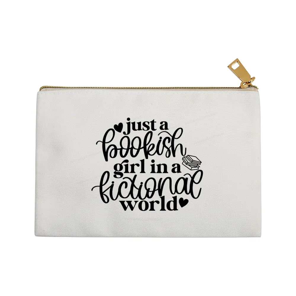 Pagewings Just A Bookish Girl In A Fictional World Pouch