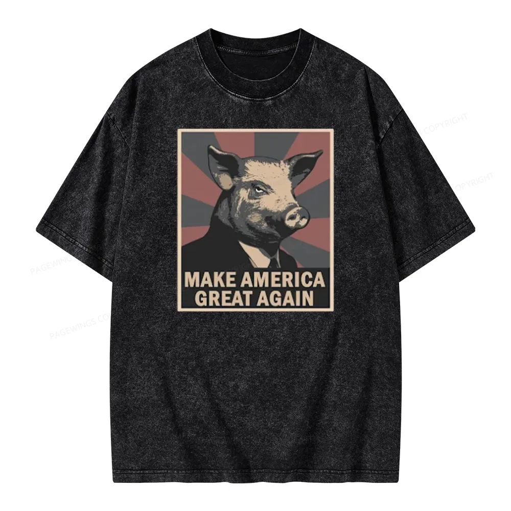 Pagewings Animal Farm George Orwell Unisex Washed T-shirt