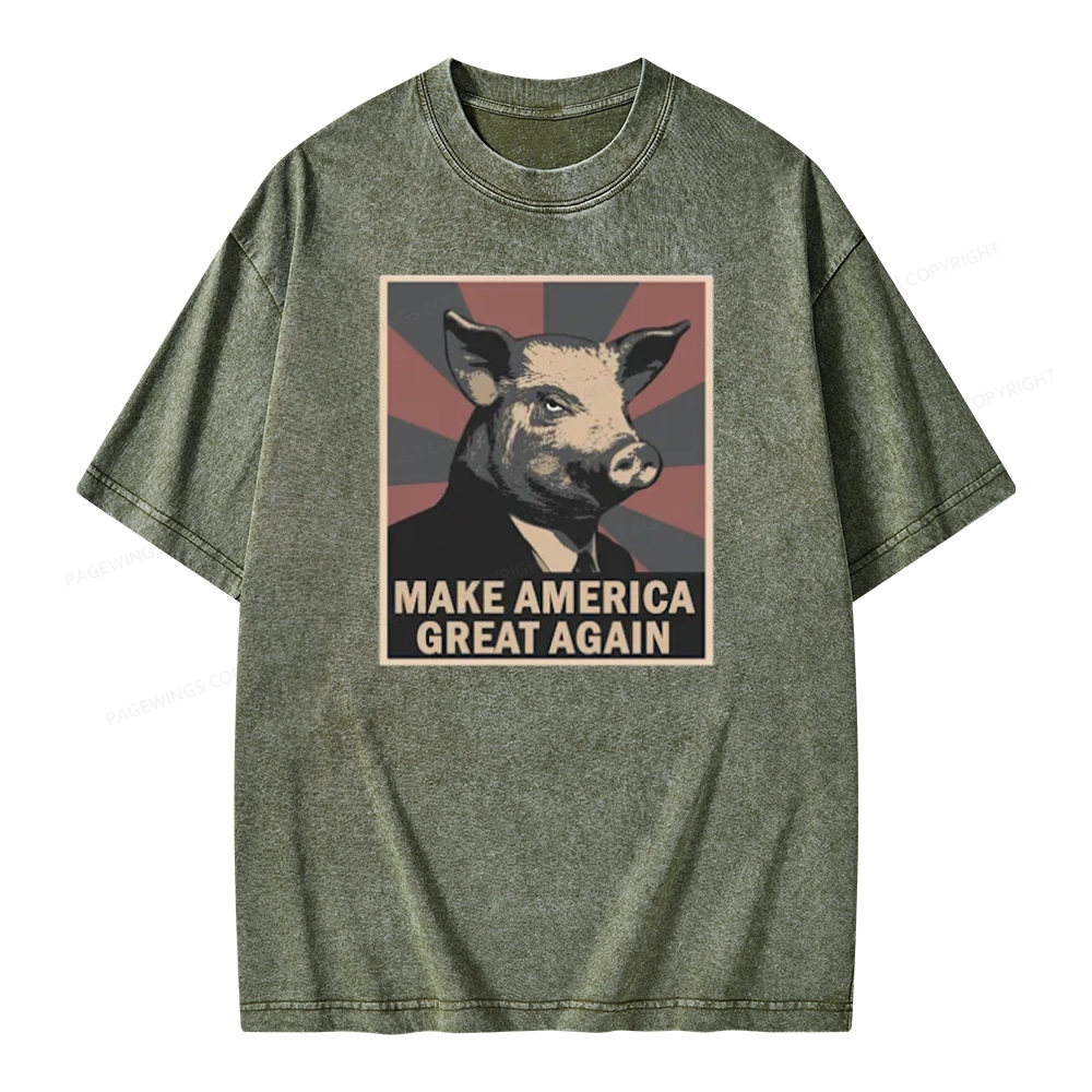 Pagewings Animal Farm George Orwell Unisex Washed T-shirt