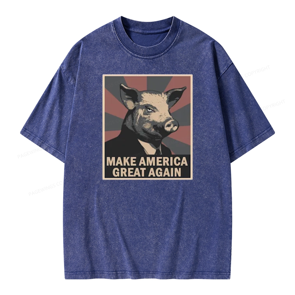 Pagewings Animal Farm George Orwell Unisex Washed T-shirt