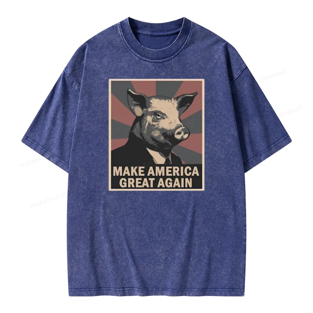 Pagewings Animal Farm George Orwell Unisex Washed T-shirt