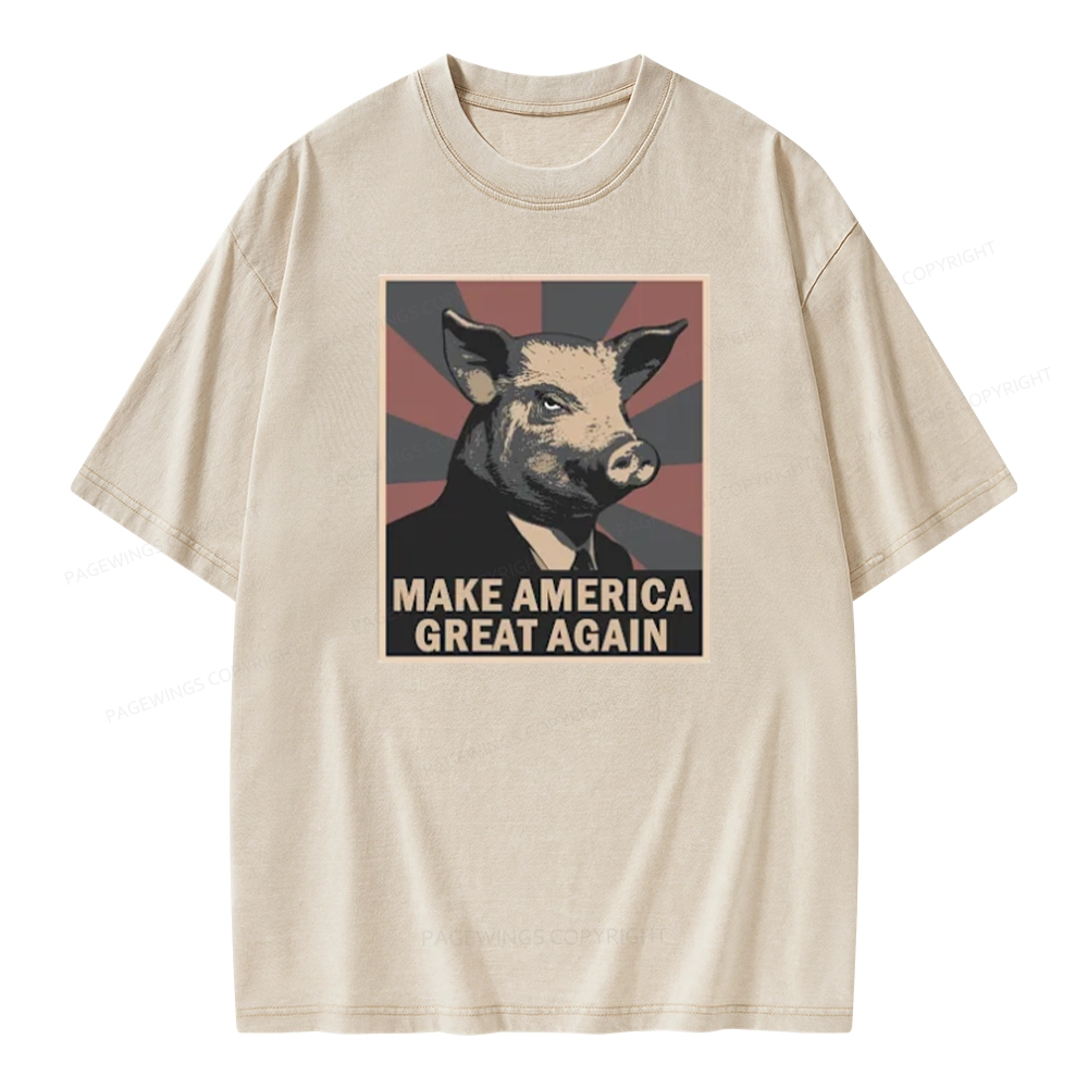 Pagewings Animal Farm George Orwell Unisex Washed T-shirt