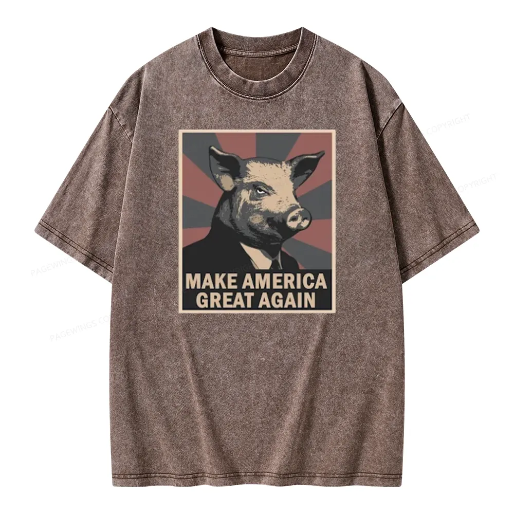 Pagewings Animal Farm George Orwell Unisex Washed T-shirt