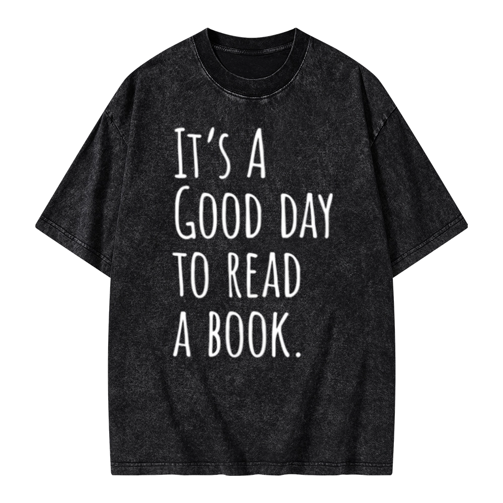 Pagewings It's A Good Day To Read A Book Unisex Washed T-shirt