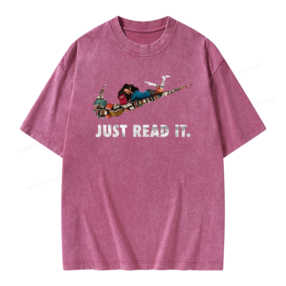 Pagewings Just Read It Unisex Washed T-shirt
