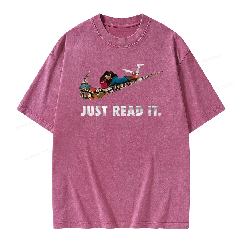 Pagewings Just Read It Unisex Washed T-shirt