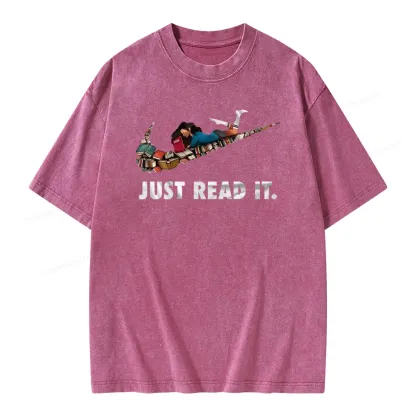 Pagewings Just Read It Unisex Washed T-shirt
