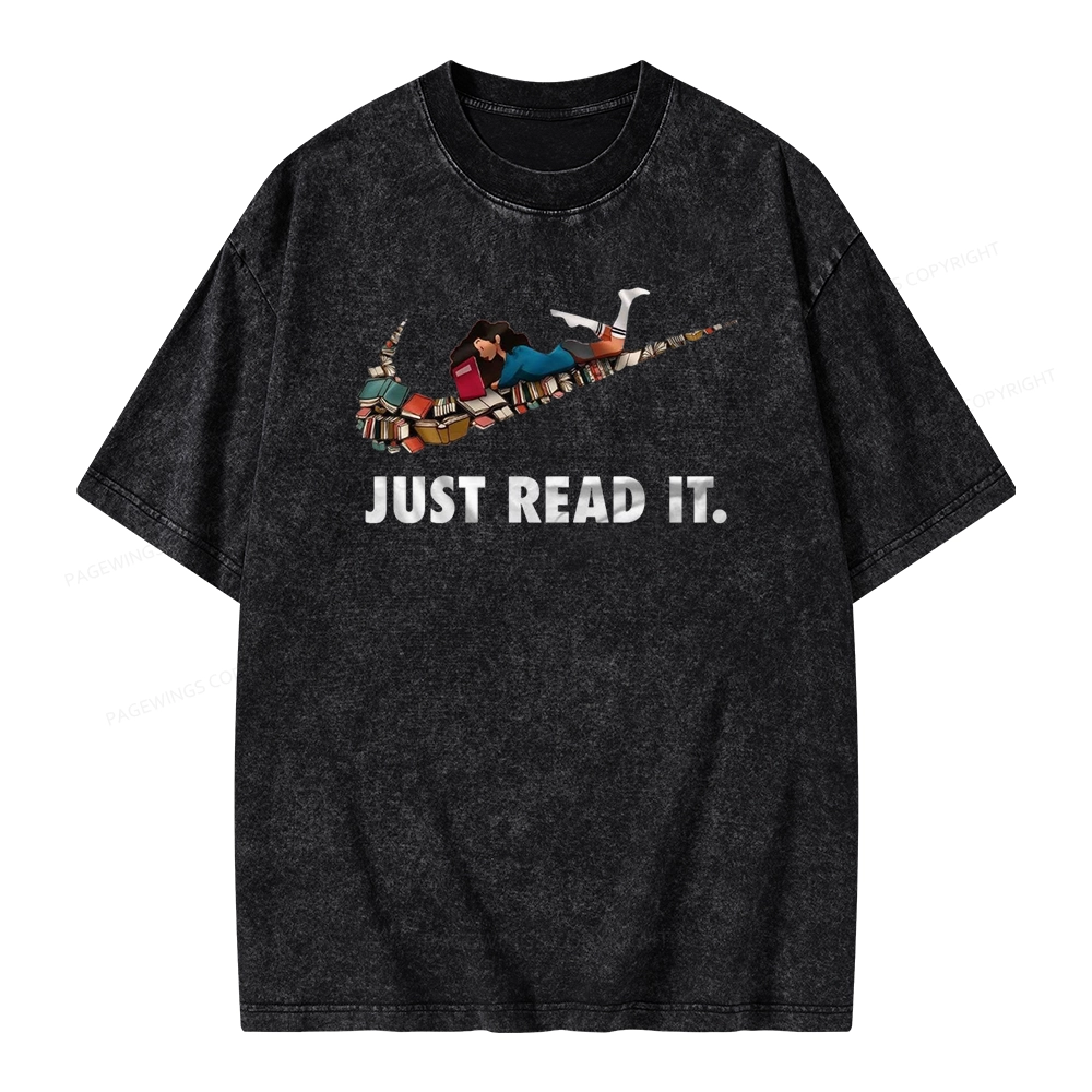 Pagewings Just Read It Unisex Washed T-shirt