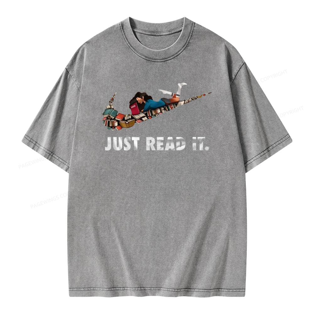 Pagewings Just Read It Unisex Washed T-shirt