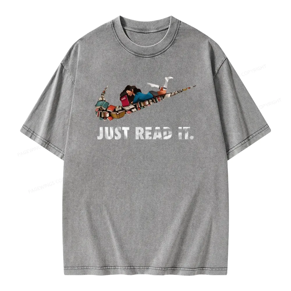Pagewings Just Read It Unisex Washed T-shirt