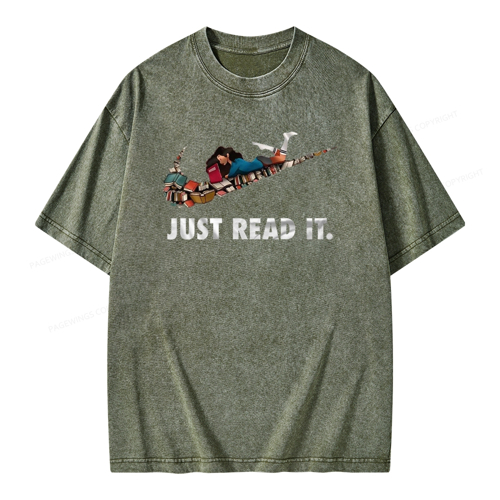 Pagewings Just Read It Unisex Washed T-shirt
