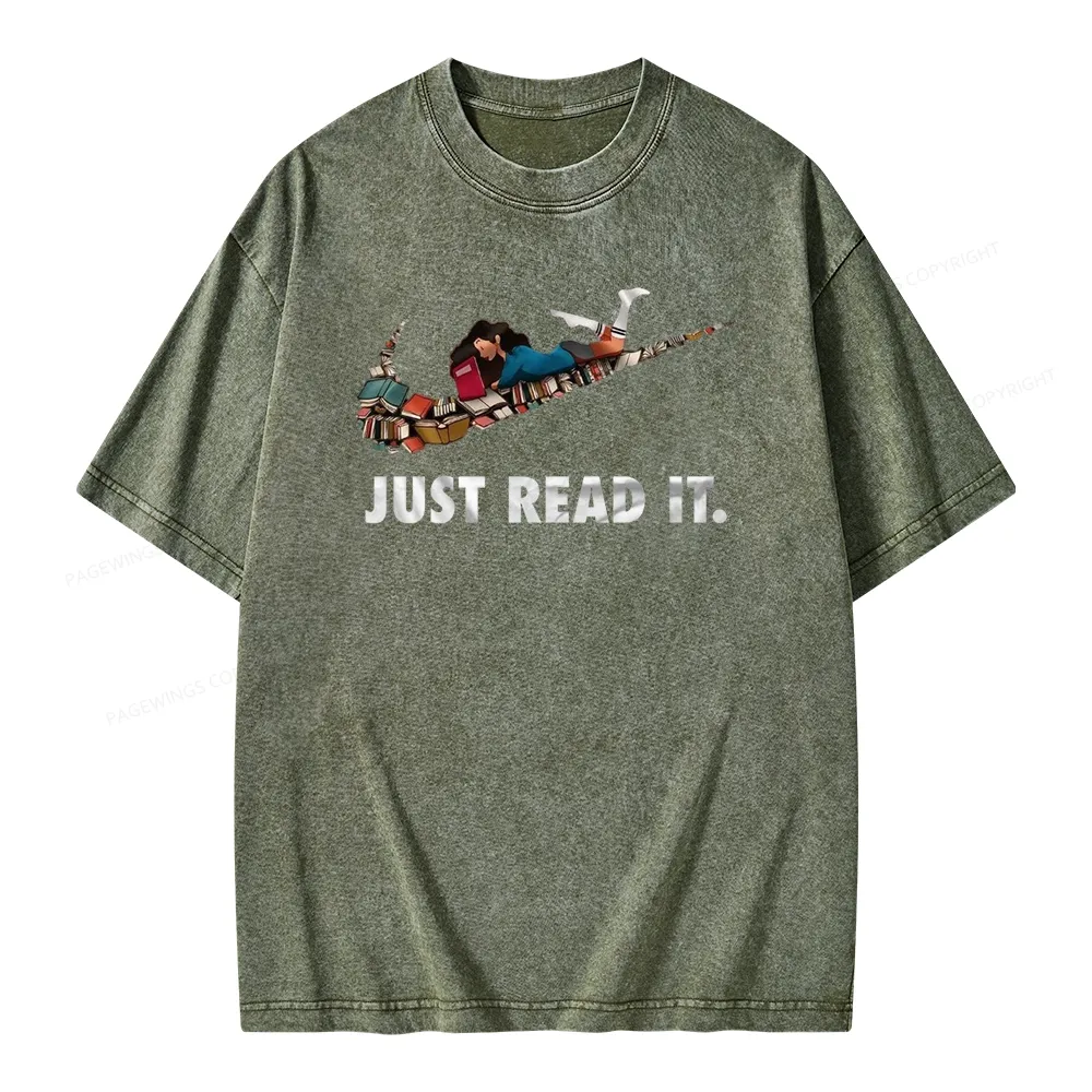 Pagewings Just Read It Unisex Washed T-shirt