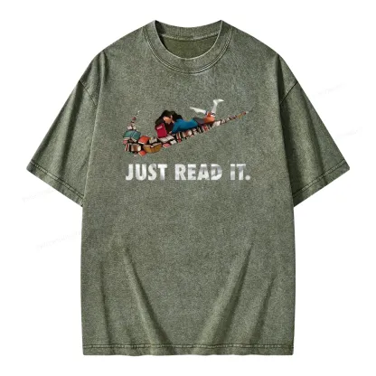 Pagewings Just Read It Unisex Washed T-shirt