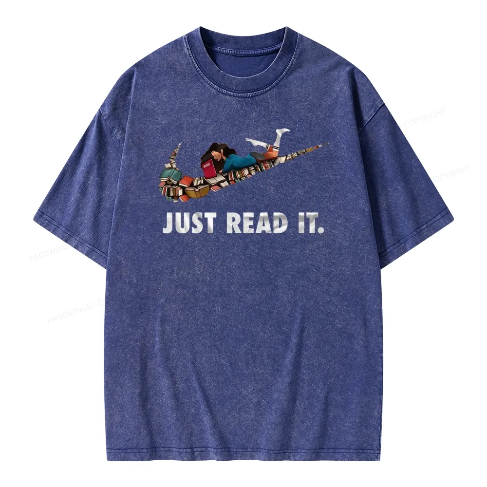 Pagewings Just Read It Unisex Washed T-shirt