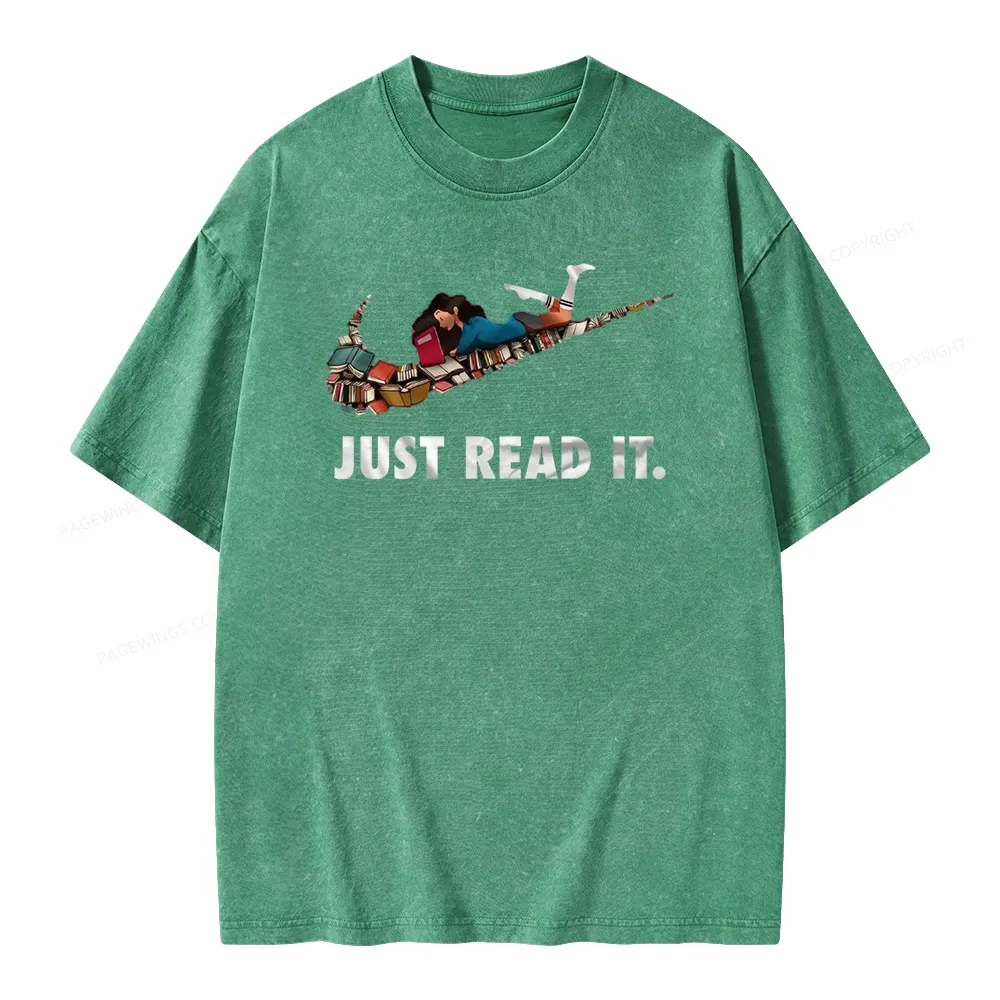 Pagewings Just Read It Unisex Washed T-shirt