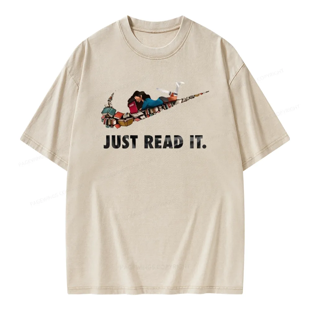 Pagewings Just Read It Unisex Washed T-shirt