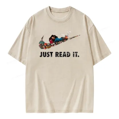 Pagewings Just Read It Unisex Washed T-shirt