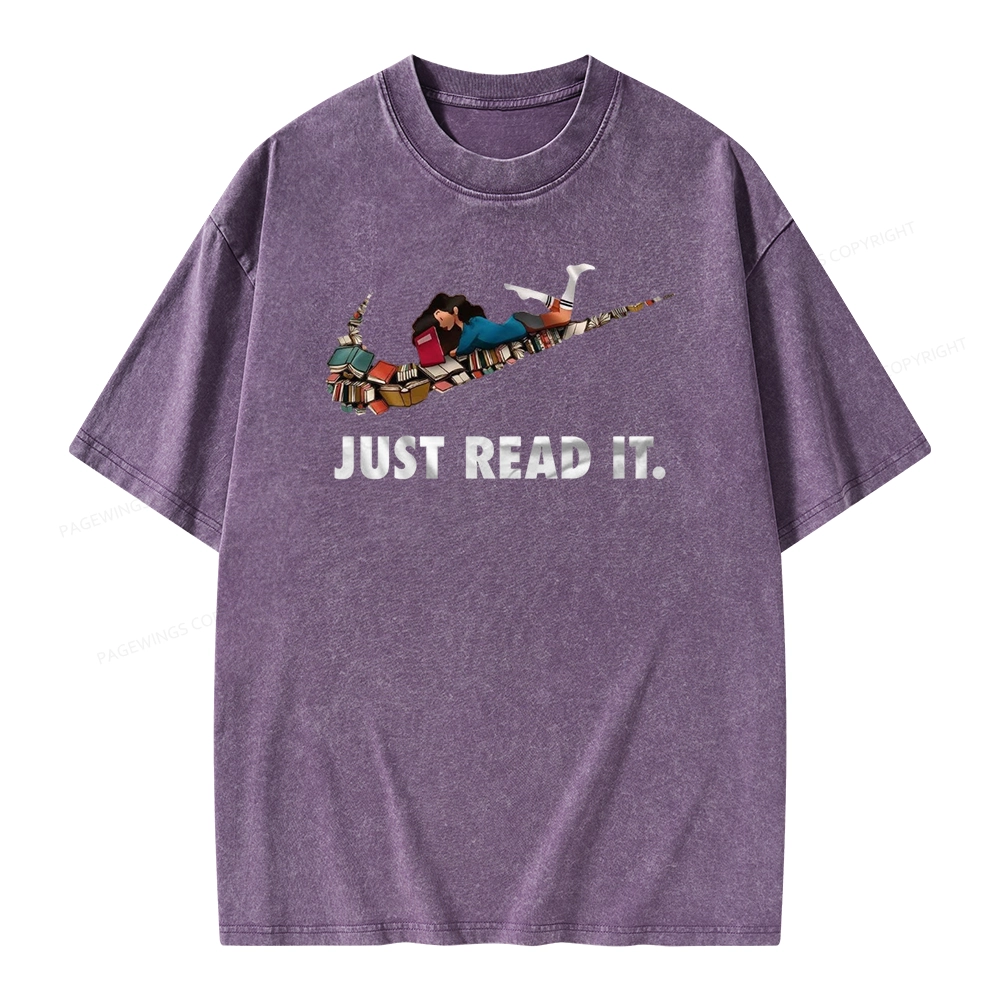 Pagewings Just Read It Unisex Washed T-shirt