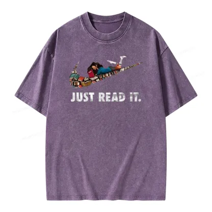 Pagewings Just Read It Unisex Washed T-shirt
