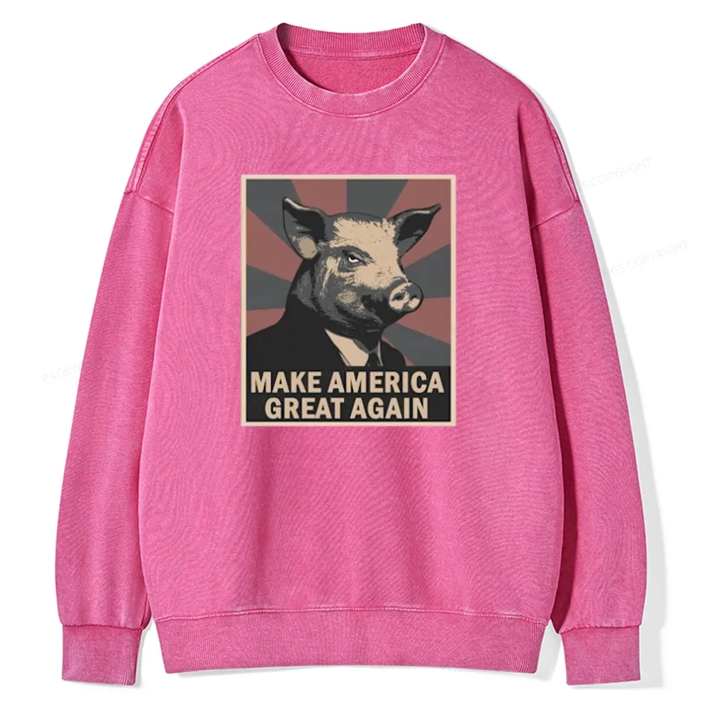 Pagewings Animal Farm George Orwell Unisex Washed Sweatshirt