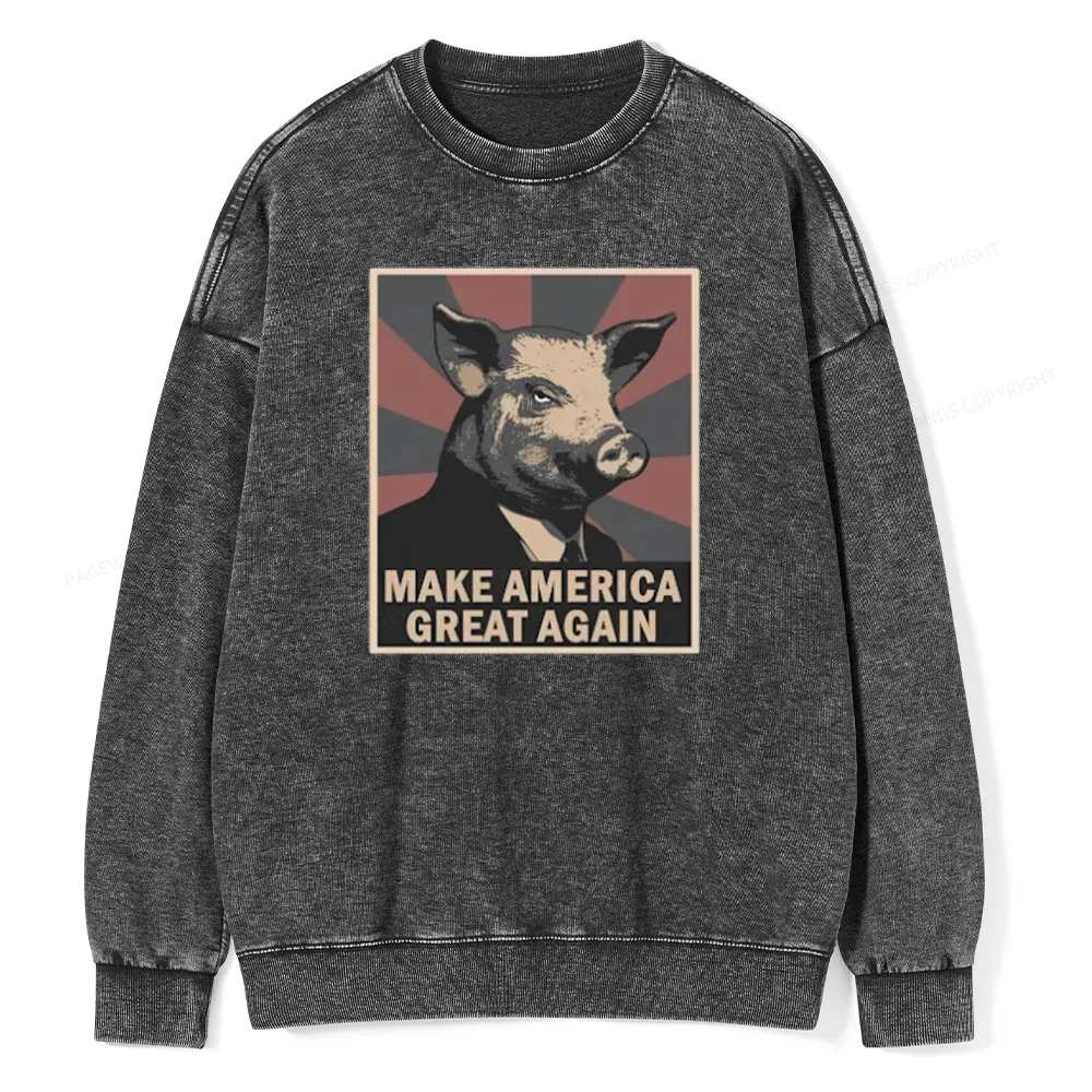 Pagewings Animal Farm George Orwell Unisex Washed Sweatshirt