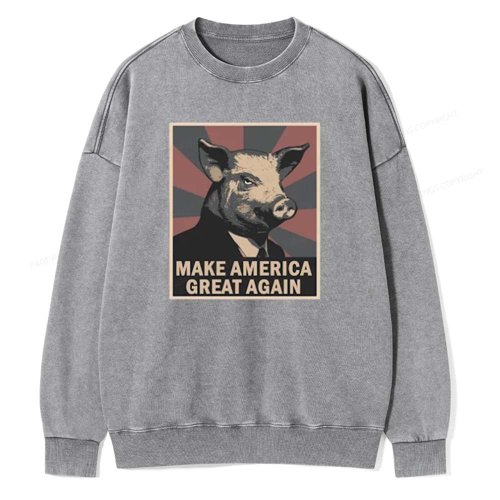 Pagewings Animal Farm George Orwell Unisex Washed Sweatshirt