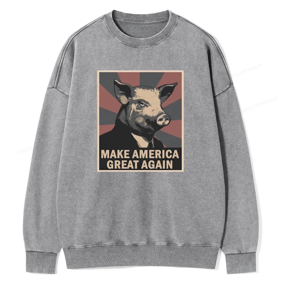 Pagewings Animal Farm George Orwell Unisex Washed Sweatshirt