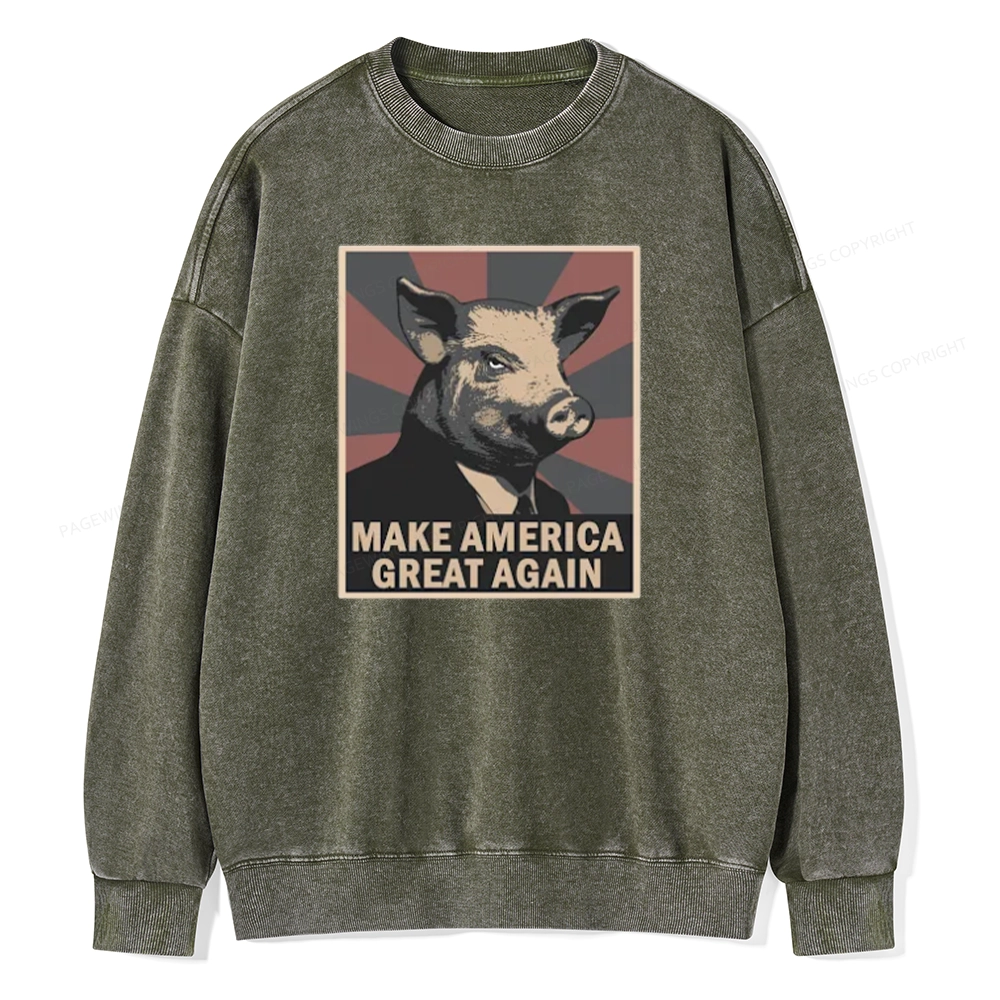 Pagewings Animal Farm George Orwell Unisex Washed Sweatshirt