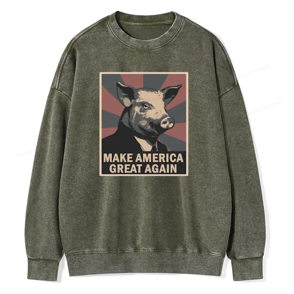 Pagewings Animal Farm George Orwell Unisex Washed Sweatshirt