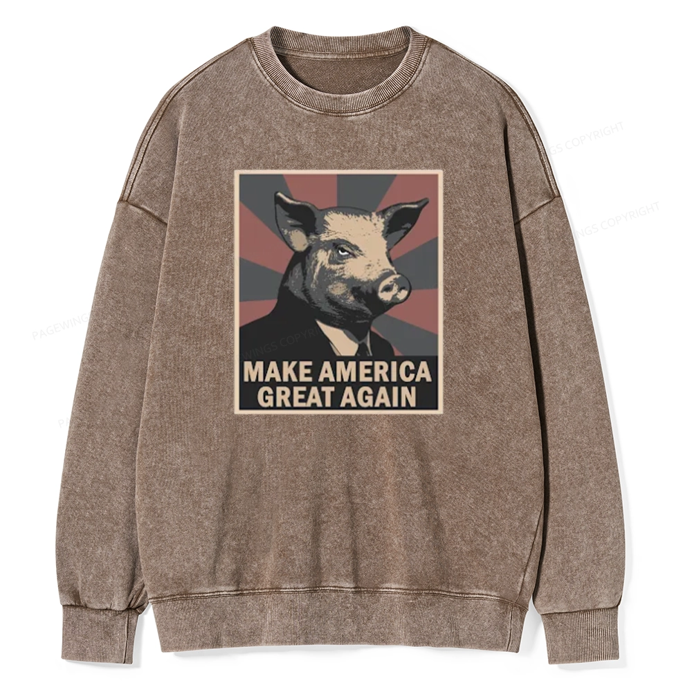 Pagewings Animal Farm George Orwell Unisex Washed Sweatshirt