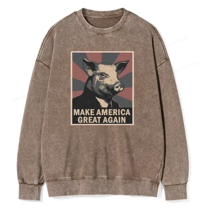 Pagewings Animal Farm George Orwell Unisex Washed Sweatshirt