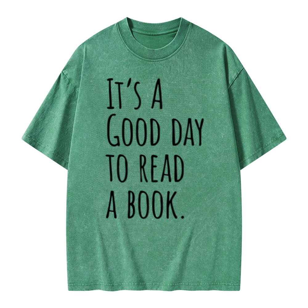 Pagewings It's A Good Day To Read A Book Unisex Washed T-shirt