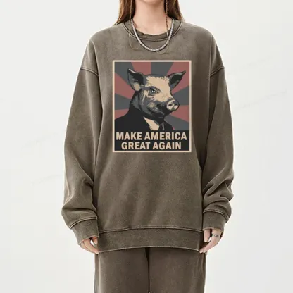 Pagewings Animal Farm George Orwell Unisex Washed Sweatshirt