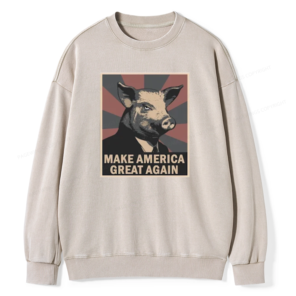 Pagewings Animal Farm George Orwell Unisex Washed Sweatshirt